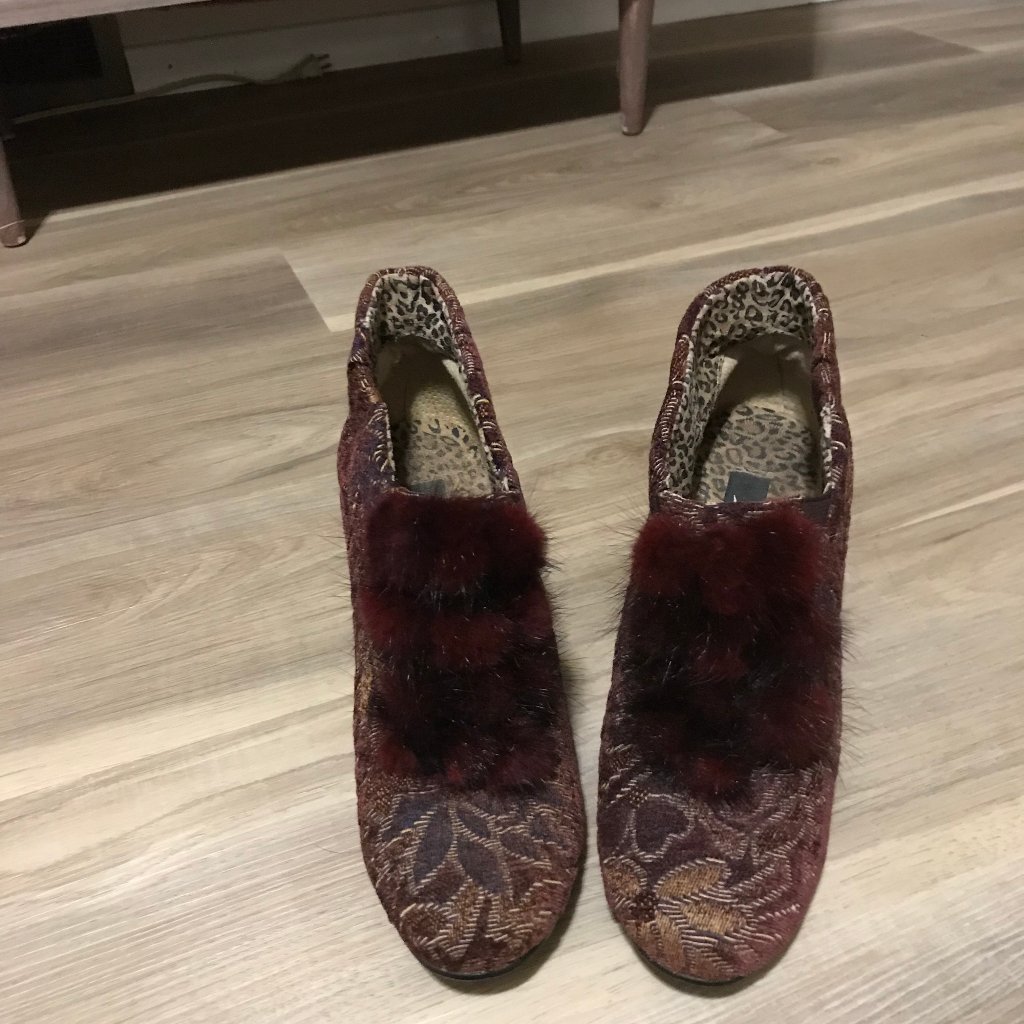 Baci Ladies Daisy Victorian Tapestry Ankle Boots Size 7.5